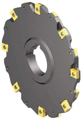 Kennametal - Arbor Hole Connection, 3/16" Cutting Width, 1.12" Depth of Cut, 4" Cutter Diam, 1" Hole Diam, 12 Tooth Indexable Slotting Cutter - 90° SN Toolholder, SNHX Insert - Exact Industrial Supply
