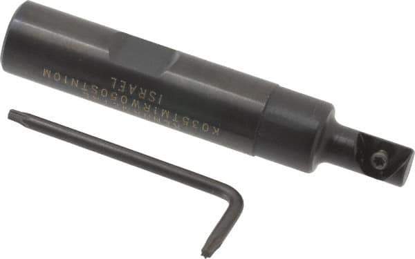 Kennametal - 0.354" Cut Diam, 0.47" Max Depth of Cut, 1/2" Shank Diam, Internal/External Indexable Thread Mill - Insert Style STN 10, 0.41" Insert Size, 1 Insert, Toolholder Style K035, 2.72" OAL - Exact Industrial Supply