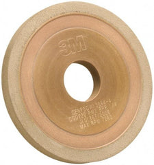 3M - 5" Diam, 1-1/4" Hole Size, 3/8" Overall Thickness, 220 Grit, Type 1 Tool & Cutter Grinding Wheel - Very Fine Grade, CBN, Resinoid Bond - Exact Industrial Supply