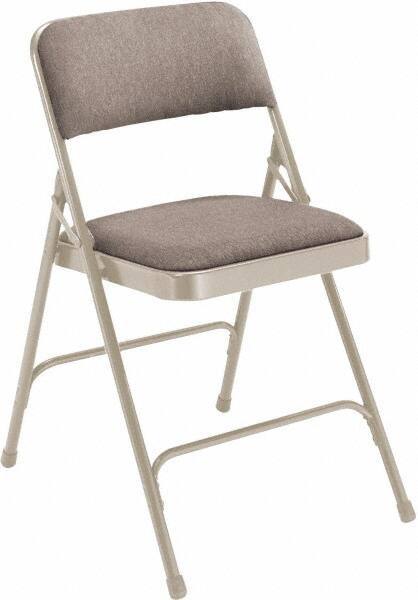NPS - 18-3/4" Wide x 20-1/4" Deep x 29-1/2" High, Fabric Folding Chair with Fabric Padded Seat - Greystone - Exact Industrial Supply