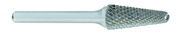 SL-7 -- 3/4 x 1-1/2 LOC x 1/4 Shank x 2 OAL 14 Degree Included Angle Carbide Medium Tough Cut Burr - Exact Industrial Supply