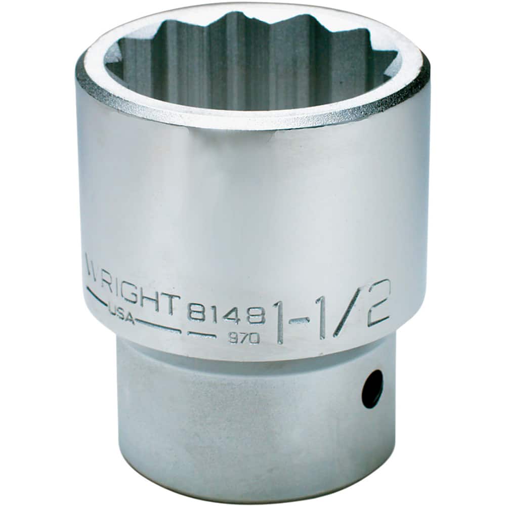 Wright Tool & Forge - Hand Sockets; Drive Size (Inch): 1 ; Size (Inch): 3 ; Type: Standard ; Tool Type: Hand Socket ; Number of Points: 12 ; Finish/Coating: Full Polish Chrome - Exact Industrial Supply
