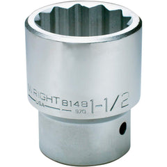 Wright Tool & Forge - Hand Sockets; Drive Size (Inch): 1 ; Size (Inch): 2-3/16 ; Type: Standard ; Tool Type: Hand Socket ; Number of Points: 12 ; Finish/Coating: Full Polish Chrome