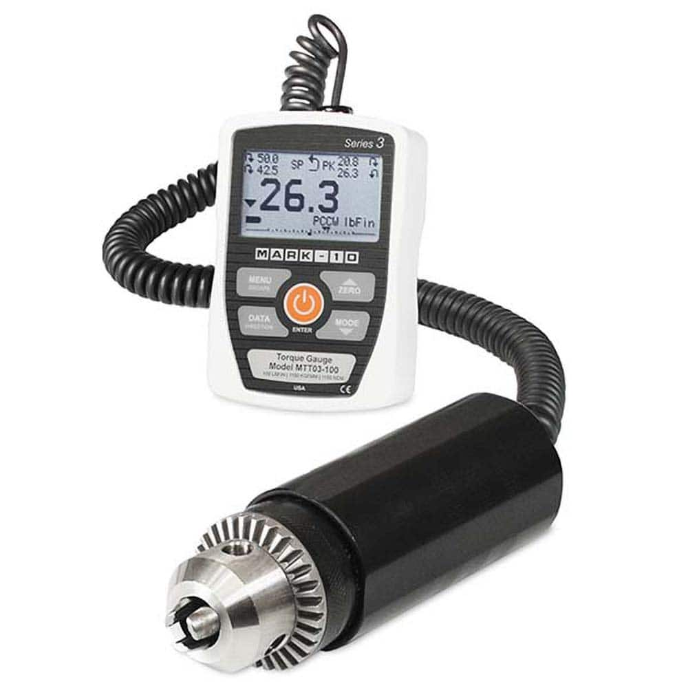 Mark-10 - Digital Tension & Compression Force Gages Capacity (N): 7.00 Capacity (kgf): 7.00 - Exact Industrial Supply