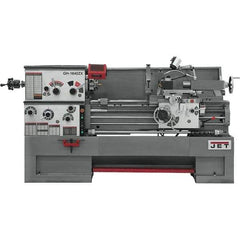 Jet - 16" Swing, 60" Between Centers, 230 Volt, Triple Phase Engine Lathe - 7MT Taper, 7-1/2 hp, 25 to 1,800 RPM, 3-1/8" Bore Diam, 44" Deep x 66" High x 96" Long - Exact Industrial Supply