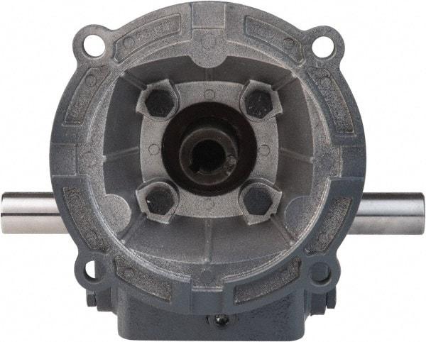 Boston Gear - 1 Centerline Distance, 20:1, 88 RPM Output, 0.27 Input Horsepower, 149 Lbs. Max Torque, Speed Reducer - Part No. F710-20-B4-H, Double Shaft Left & Right, 1/2" Bore, 2.31" High, 42C NEMA - Exact Industrial Supply