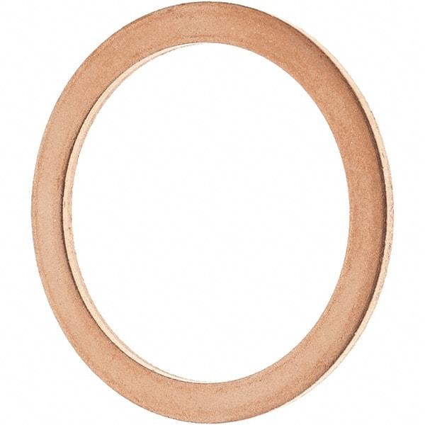 Value Collection - 7/8 SAE, 1" ID x 1-1/4" OD Oil Drain Plug Gasket - 1/16" Thick, Copper - Exact Industrial Supply