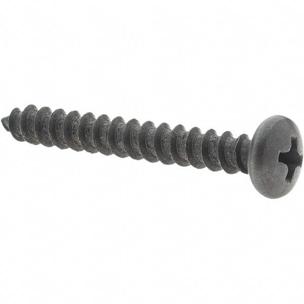 Value Collection - #10 Pan Head Phillips Sheet Metal Screw - Steel, 1-1/2" Length Under Head, Grade 2 - Exact Industrial Supply