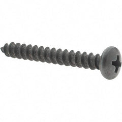 Value Collection - #10 Pan Head Phillips Sheet Metal Screw - Steel, 1-1/2" Length Under Head, Grade 2 - Exact Industrial Supply