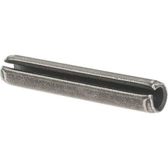 Value Collection - 7/32" Diam x 1-1/4" Long Slotted Spring Pin - Grade 1070-1090 Alloy Steel, Uncoated - Exact Industrial Supply