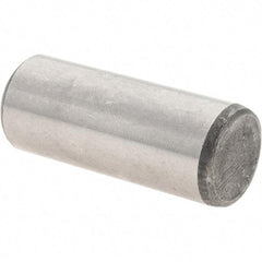 Value Collection - 1/2" Diam x 1-1/4" Pin Length Grade 8 Alloy Steel Standard Dowel Pin - C 50-58 Hardness, 51,000 Lb Breaking Strength, 1 Beveled & 1 Rounded End - Exact Industrial Supply