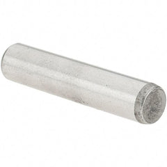Value Collection - 3/16" Diam x 7/8" Pin Length Grade 8 Alloy Steel Standard Dowel Pin - C 50-58 Hardness, 7,200 Lb Breaking Strength, 1 Beveled & 1 Rounded End - Exact Industrial Supply