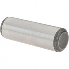Value Collection - 1/2" Diam x 1-1/2" Pin Length Grade 8 Alloy Steel Standard Dowel Pin - C 50-58 Hardness, 51,000 Lb Breaking Strength, 1 Beveled & 1 Rounded End - Exact Industrial Supply