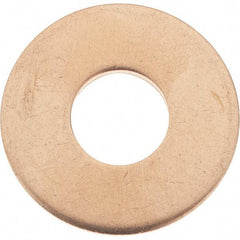 Value Collection - 1/2" Screw, Copper Standard Flat Washer - 0.563" ID x 1-3/8" OD, 0.091" Thick, Plain Finish - Exact Industrial Supply