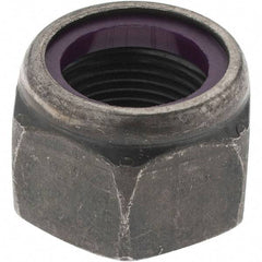Value Collection - 1-14 UNF Grade 8 Hex Lock Nut with Nylon Insert - 1-7/16" Width Across Flats, 1-3/64" High, Uncoated - Exact Industrial Supply