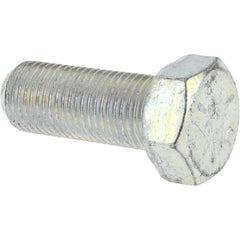 Hex Head Cap Screw: 1/2-20 x 1-1/4″, Grade 5 Steel, Zinc-Plated Fully Threaded, ASME B18.2.1