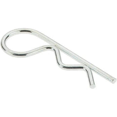 Value Collection - 3/16 to 1/4" Shaft Diam, 15/16" Long, 0.042" Wire Diam, Hair Pin Cotter - Grade 2 Spring Steel, Plain Steel Finish - Exact Industrial Supply