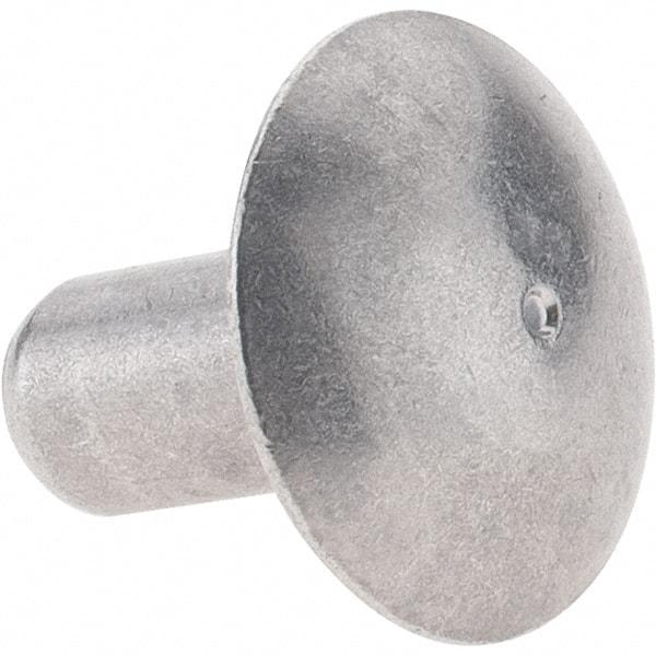 Value Collection - 3/16" Body Diam, Brazier Aluminum Solid Rivet - 3/8" Length Under Head - Exact Industrial Supply