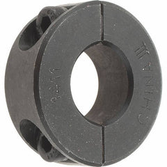 Value Collection - 14mm Bore, Steel, Two Piece Shaft Collar - 1-1/4" Outside Diam - Exact Industrial Supply