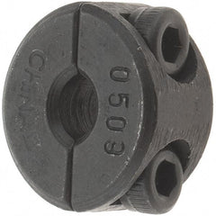 Value Collection - 5mm Bore, Steel, Two Piece Shaft Collar - 11/16" Outside Diam - Exact Industrial Supply