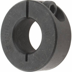 Value Collection - 16mm Bore, Steel, One Piece Clamp Collar - 1-3/8" Outside Diam - Exact Industrial Supply
