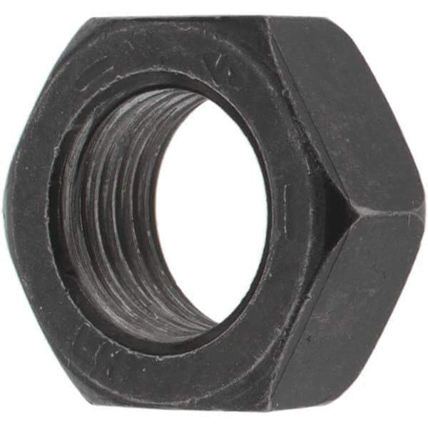 Value Collection - 1/2-20 UNF Steel Left Hand Hex Jam Nut - 3/4" Across Flats, 5/16" High, Zinc Clear Finish - Exact Industrial Supply
