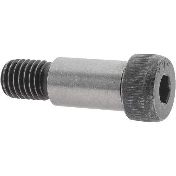 Value Collection - 3/4" Shoulder Diam x 1-1/4" Shoulder Length, 5/8-11 UNC, Hex Socket Shoulder Screw - 4140 Alloy Steel, Uncoated, 1/2" Head Height x 1" Head Diam - Exact Industrial Supply