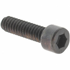 Value Collection - #3-48 UNC Hex Socket Drive, Socket Cap Screw - Alloy Steel, Black Oxide Finish, Fully Threaded, 3/8" Length Under Head - Exact Industrial Supply