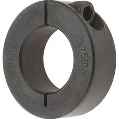Value Collection - 25mm Bore, Steel, One Piece Clamp Collar - 1-7/8" Outside Diam - Exact Industrial Supply