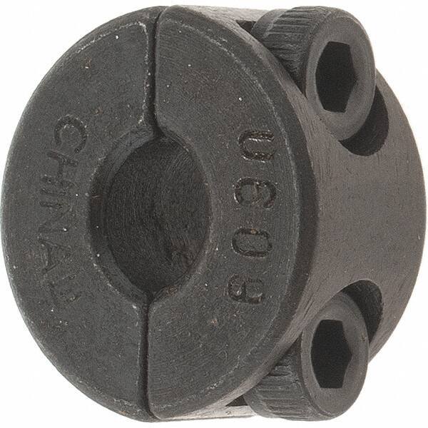 Value Collection - 6mm Bore, Steel, Two Piece Shaft Collar - 3/4" Outside Diam - Exact Industrial Supply