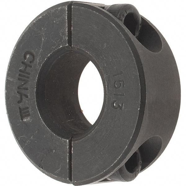 Value Collection - 15mm Bore, Steel, Two Piece Shaft Collar - 1-3/8" Outside Diam - Exact Industrial Supply
