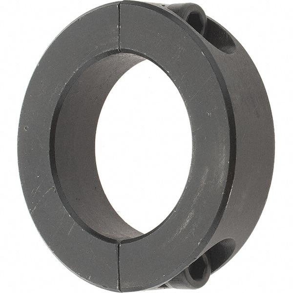 Value Collection - 1-7/16" Bore, Steel, Two Piece Shaft Collar - 2-1/4" Outside Diam, 9/16" Wide - Exact Industrial Supply