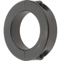 Value Collection - 1-7/16" Bore, Steel, Two Piece Shaft Collar - 2-1/4" Outside Diam, 9/16" Wide - Exact Industrial Supply
