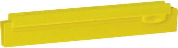 Vikan - 10" Rubber Blade Squeegee Refill - Double Edge, Yellow, Plastic Holder - Exact Industrial Supply