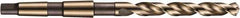 DORMER - 15.75mm, 2MT 118° Point Cobalt Taper Shank Drill Bit - Bright Finish, 120mm Flute Length, 218mm OAL, Spiral Flute, Series A730 - Exact Industrial Supply