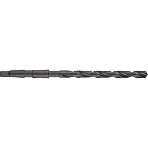 Taper Shank Drill Bit: 1.0039″ Dia, 3MT, 118 °, High Speed Steel Oxide Finish, 8.4252″ Flute Length, 13.189″ OAL, Spiral Flute