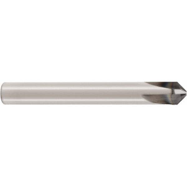 Seco - 6mm Diam 4 Flute Single End Solid Carbide Chamfer Mill - Exact Industrial Supply