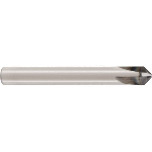 Seco - 8mm Diam 4 Flute Single End Solid Carbide Chamfer Mill - Exact Industrial Supply