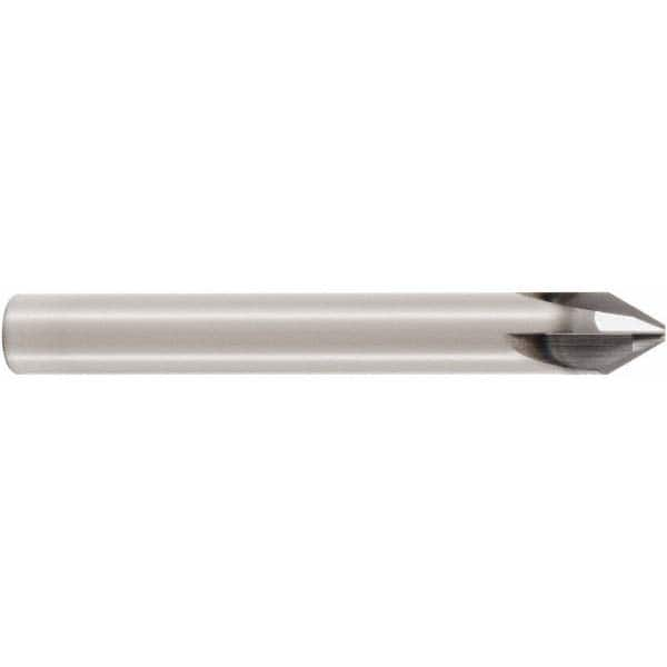 Seco - 8mm Diam 4 Flute Single End Solid Carbide Chamfer Mill - Exact Industrial Supply