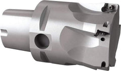 Seco - 54mm Cut Diam, 9mm Max Depth of Cut, 60mm OAL, Indexable Square Shoulder End Mill - Multiple Insert Styles, C5 Modular Connection, 90° Lead Angle, Through Coolant, Series Turbo 10 - Exact Industrial Supply