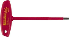 Wiha - 4mm Hex, T-Handle, Insulated Hex Key - 176mm OAL, Chrome Vanadium Molybdenum, Metric System of Measurement - Exact Industrial Supply