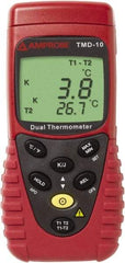 Amprobe - -328 to 2,498°F Temperature Recorder - 5 digit LCD Display, K Thermocouple Sensor, 9V Battery Power - Exact Industrial Supply