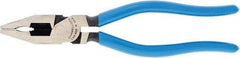 Channellock - 8" OAL, 1-3/4" Jaw Length x 1" Jaw Width, Combination Pliers - Crosshatch Jaw, Plastic Dipped Handles - Exact Industrial Supply