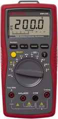 Amprobe - 4018651, CAT III, 600 VAC/VDC, Digital Average Responding Multimeter - 40 mOhm, Measures Voltage, Capacitance, Current, Frequency, Resistance, Temperature - Exact Industrial Supply