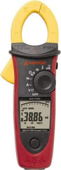 Amprobe - 3729950, CAT IV, CAT III, Digital True RMS Clamp Meter with 1.4567" Clamp On Jaws - 999.9 VAC/VDC, 599.9 AC Amps, Measures Voltage, Capacitance, Current, microAmps, Temperature - Exact Industrial Supply