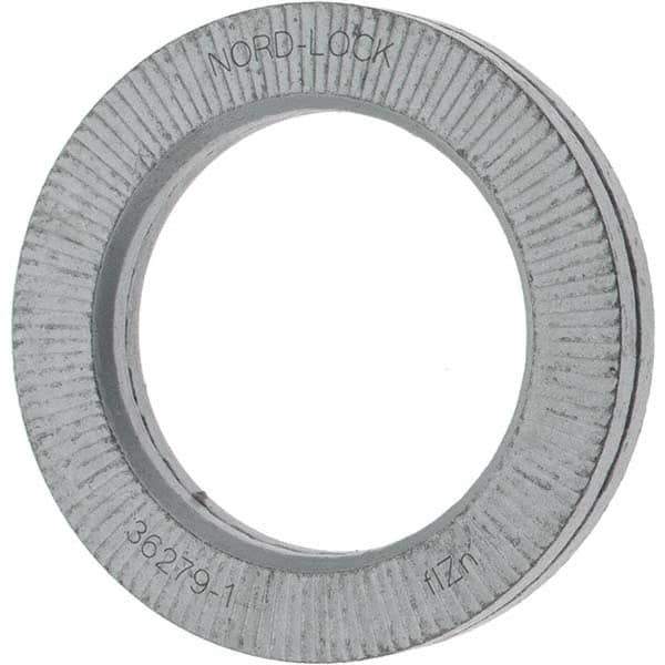 Value Collection - 1.6535" OD, Zinc Flake, Wedge Lock Washer - Grade 2, 1.1102 to 1.126" ID - Exact Industrial Supply