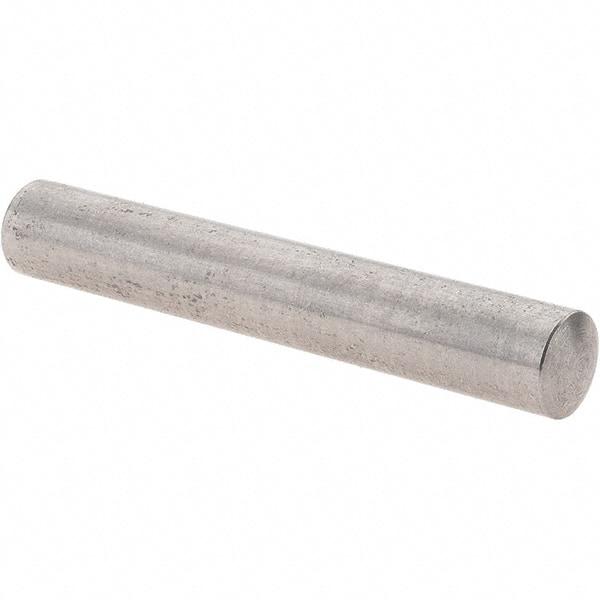 Value Collection - 8mm Diam x 50mm Pin Length 303 Stainless Steel Precision Dowel Pin - Unhardened, 1 Beveled & 1 Rounded End - Exact Industrial Supply