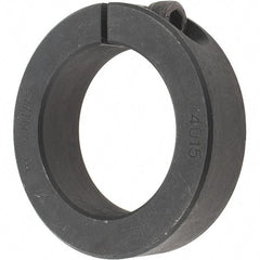 Value Collection - 40mm Bore, Steel, One Piece Clamp Collar - 2-3/8" Outside Diam - Exact Industrial Supply