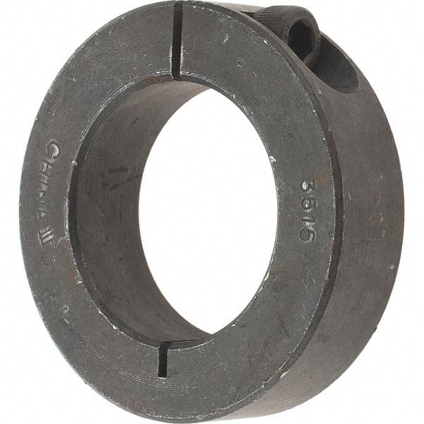 Value Collection - 35mm Bore, Steel, One Piece Clamp Collar - 2-1/4" Outside Diam - Exact Industrial Supply