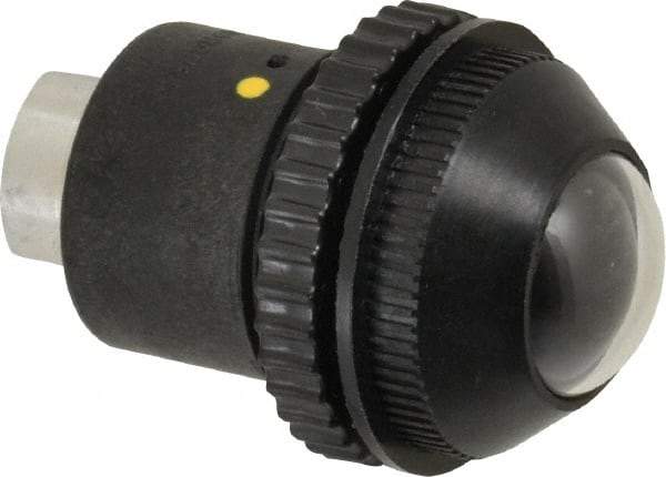 Norgren - 1/8" Female NPTF Bottom Rotowink Pressure Indicator - 10 to 125 psiG, Black Unactuated Color & Yellow Actuated Color - Exact Industrial Supply